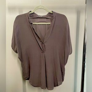 Vince silk short sleeve blouse